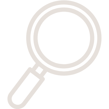 Magnifying glass icon with a black background.