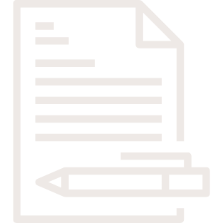 Icon of a document with lines of text and a pencil