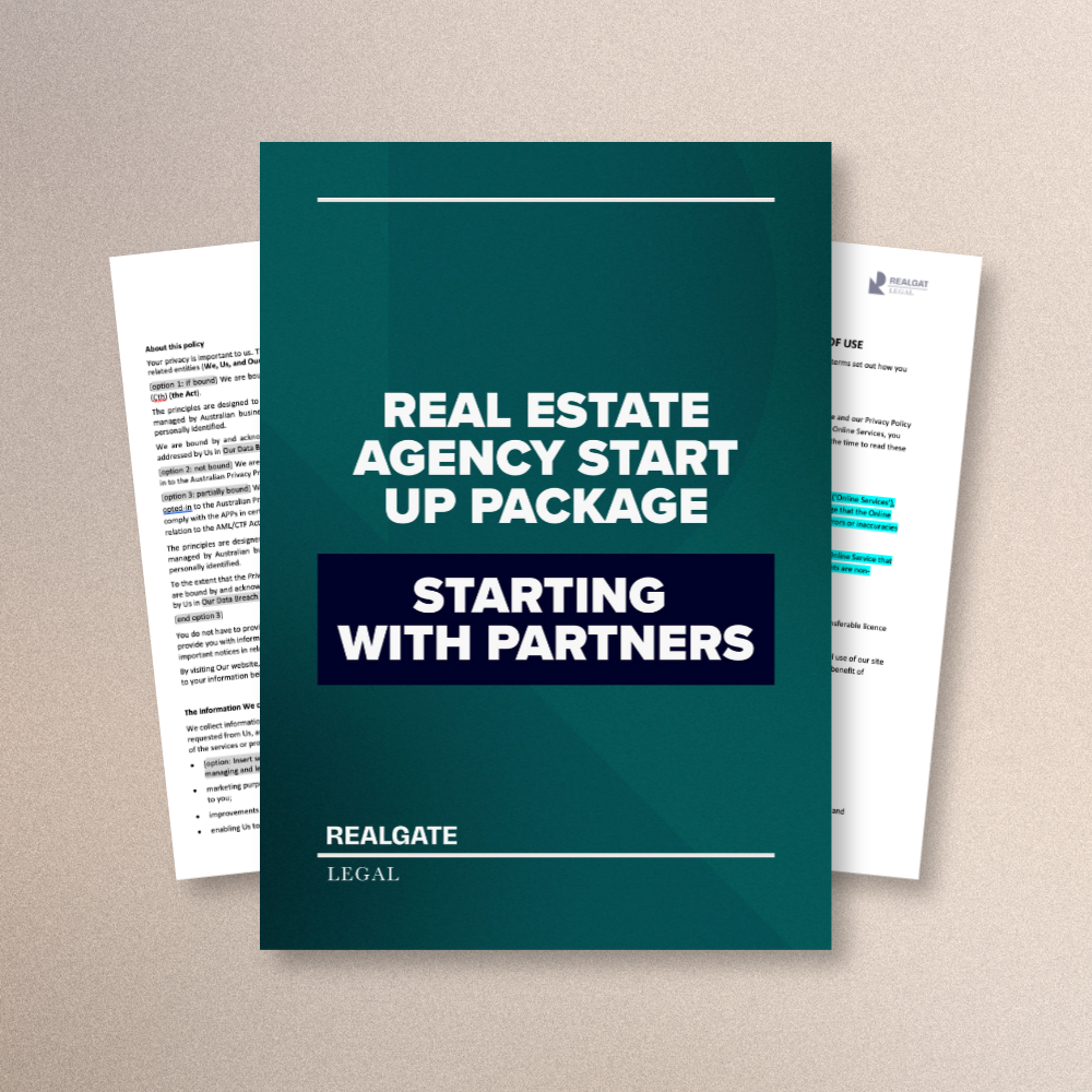 Starting with Partners: Real Estate Agency Start Up Package