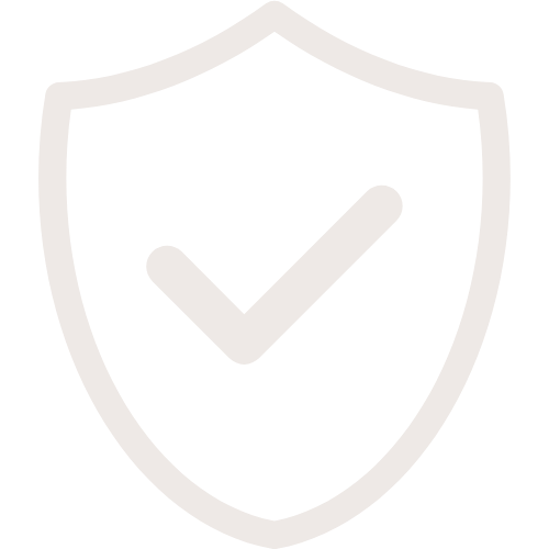 A shield icon with a check mark inside, symbolizing protection or security.