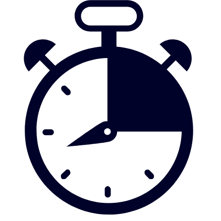 A stopwatch showing approximately 2:45.