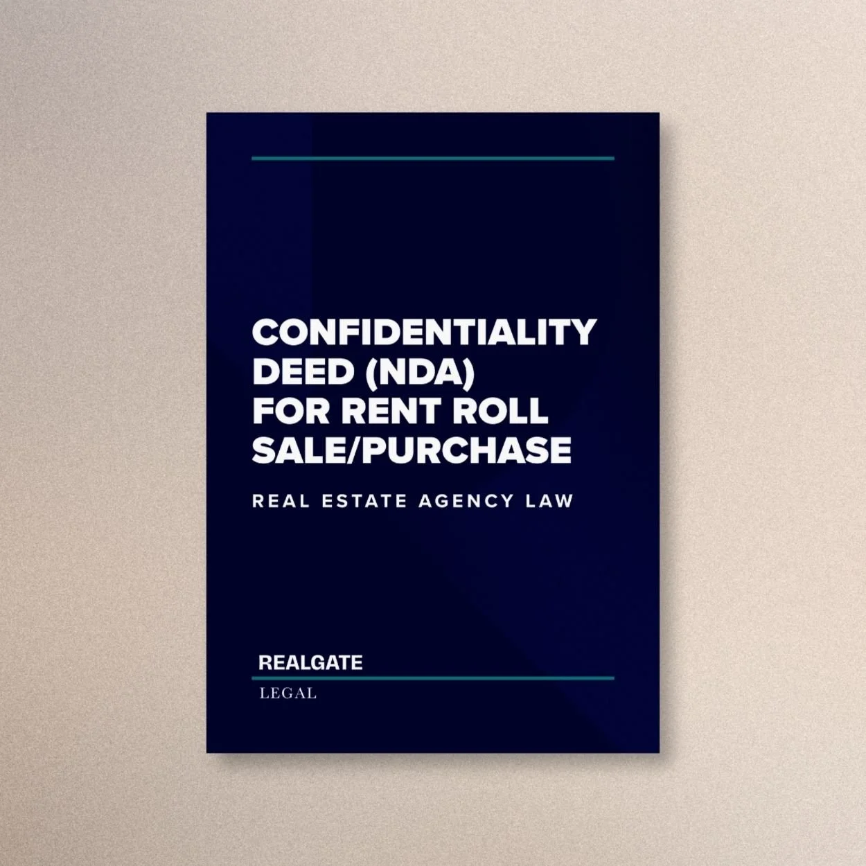 Confidentiality Deed (Rent Roll Sale/Purchase)