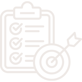 Checklist on a clipboard with a target and arrow
