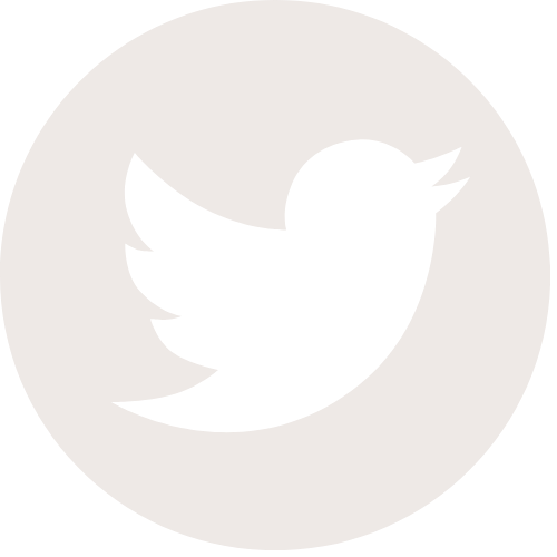 Twitter logo with a black bird inside a gray circle.