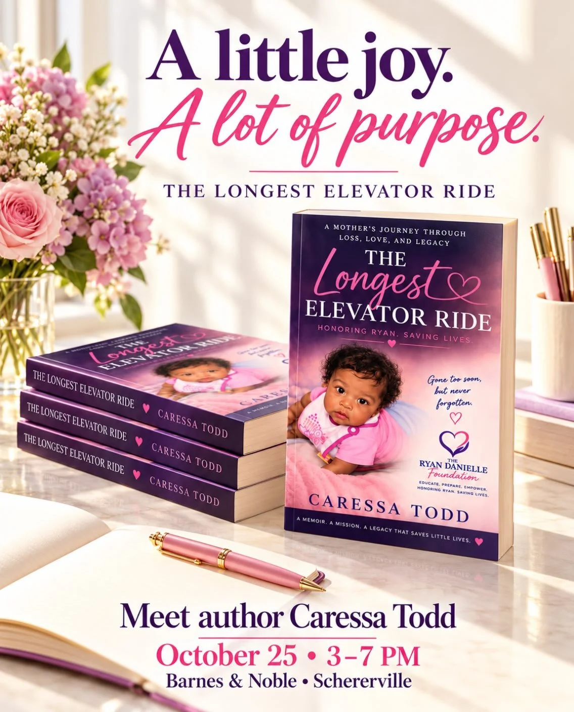 Today I&rsquo;m in a good mood&hellip; now let&rsquo;s just keep these books dry! 😂💜📚

With my book signing getting closer, I&rsquo;m letting myself enjoy this moment. Writing The Longest Elevator Ride took a lot of heart. Getting to share it with