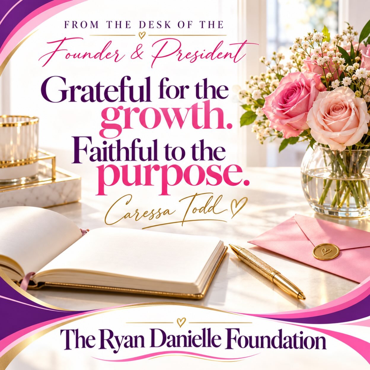 From the Desk of the Founder &amp; President 💜

This morning, my heart is full. I&rsquo;m excited, grateful, a little overwhelmed, and thanking God for more than I can put into words.

I knew I wanted this year to be different. I just didn&rsquo;t k