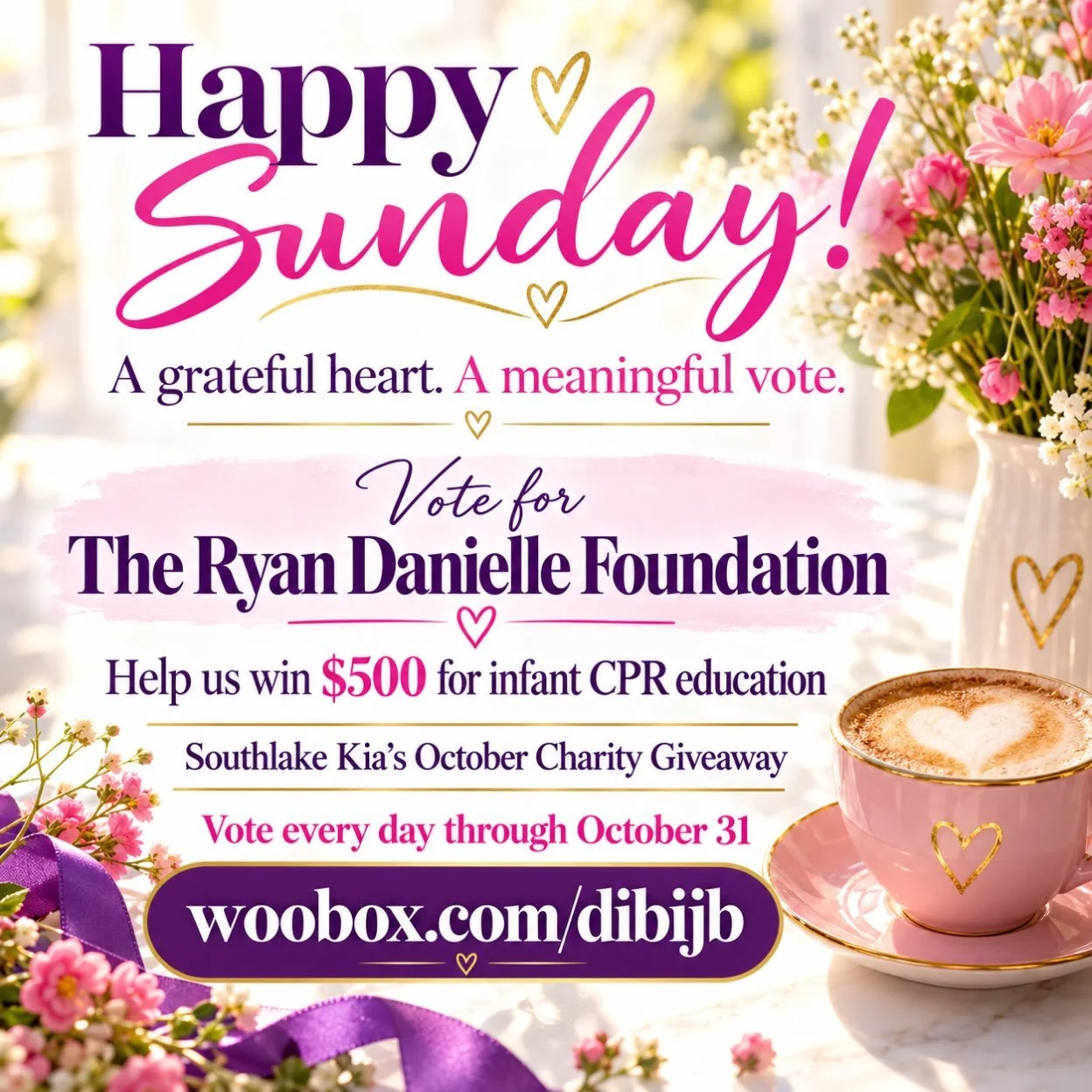 Happy Sunday, everyone! 💜🩷

I&rsquo;m starting this morning with a grateful heart, thanking God for His blessings and looking forward to a day of faith and renewal. Wishing you a little peace, joy, and encouragement today, too!

Here&rsquo;s your f