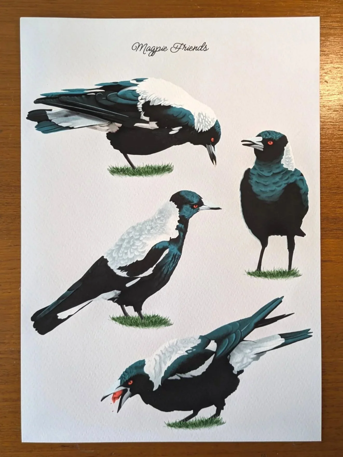 Magpie Friends Print (A4, A3)