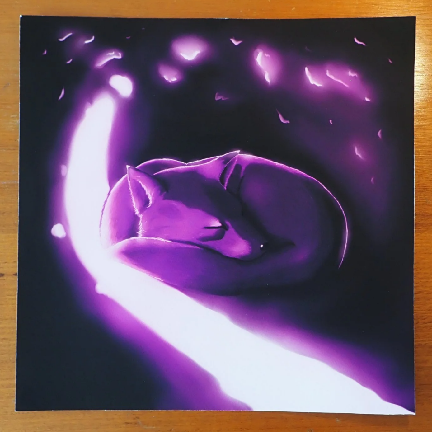 Purple Fox Print (Square)