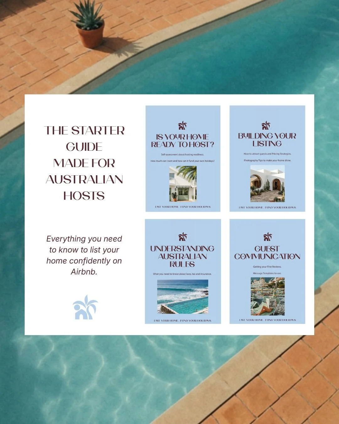 Most Airbnb guides out there were written for someone else. A different country, a different tax system, a different kind of host.

This one was written for Australian families who want to list their home during school holidays and actually fund thei