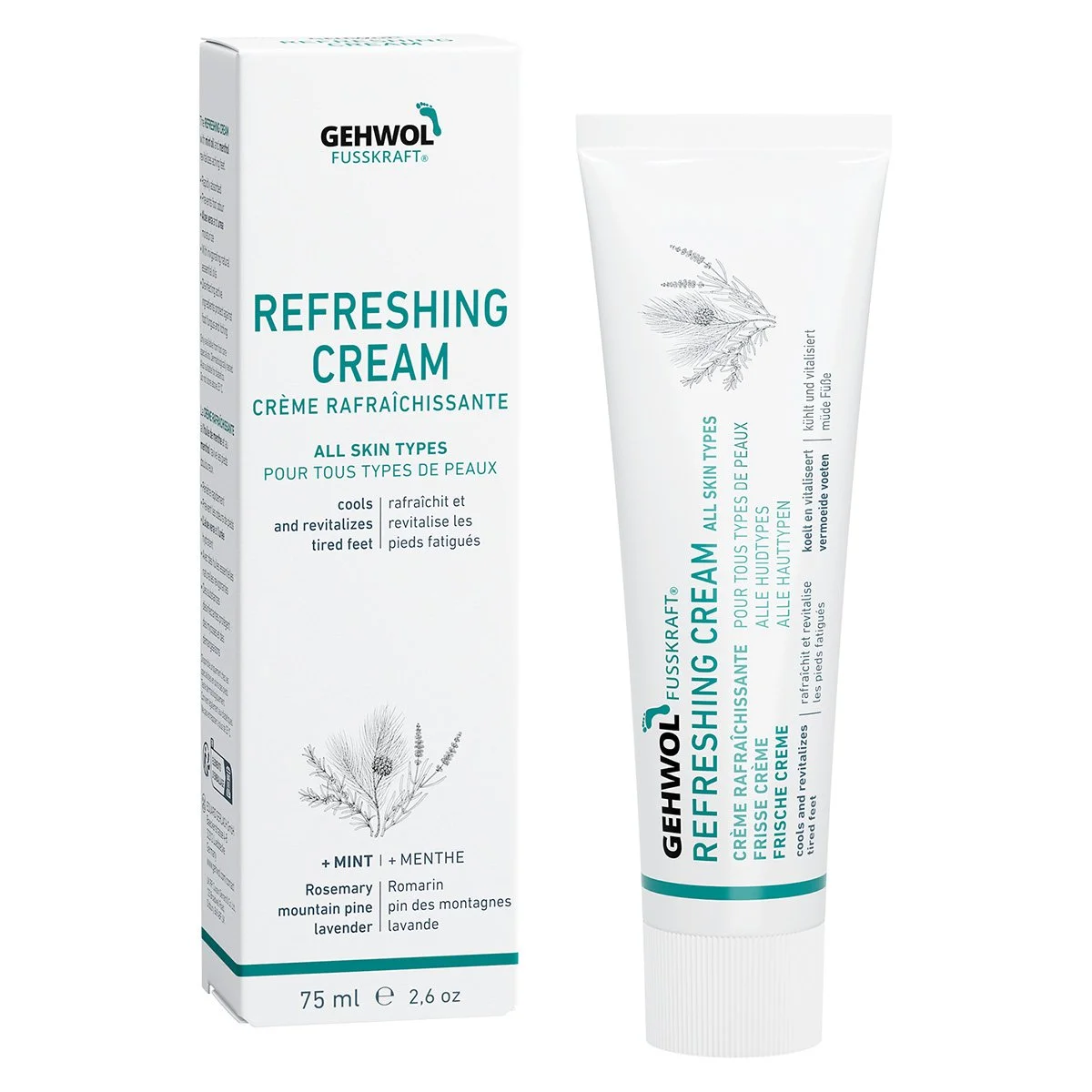 Gehwol Fusskraft Refreshing Cream Mint, 75 ml