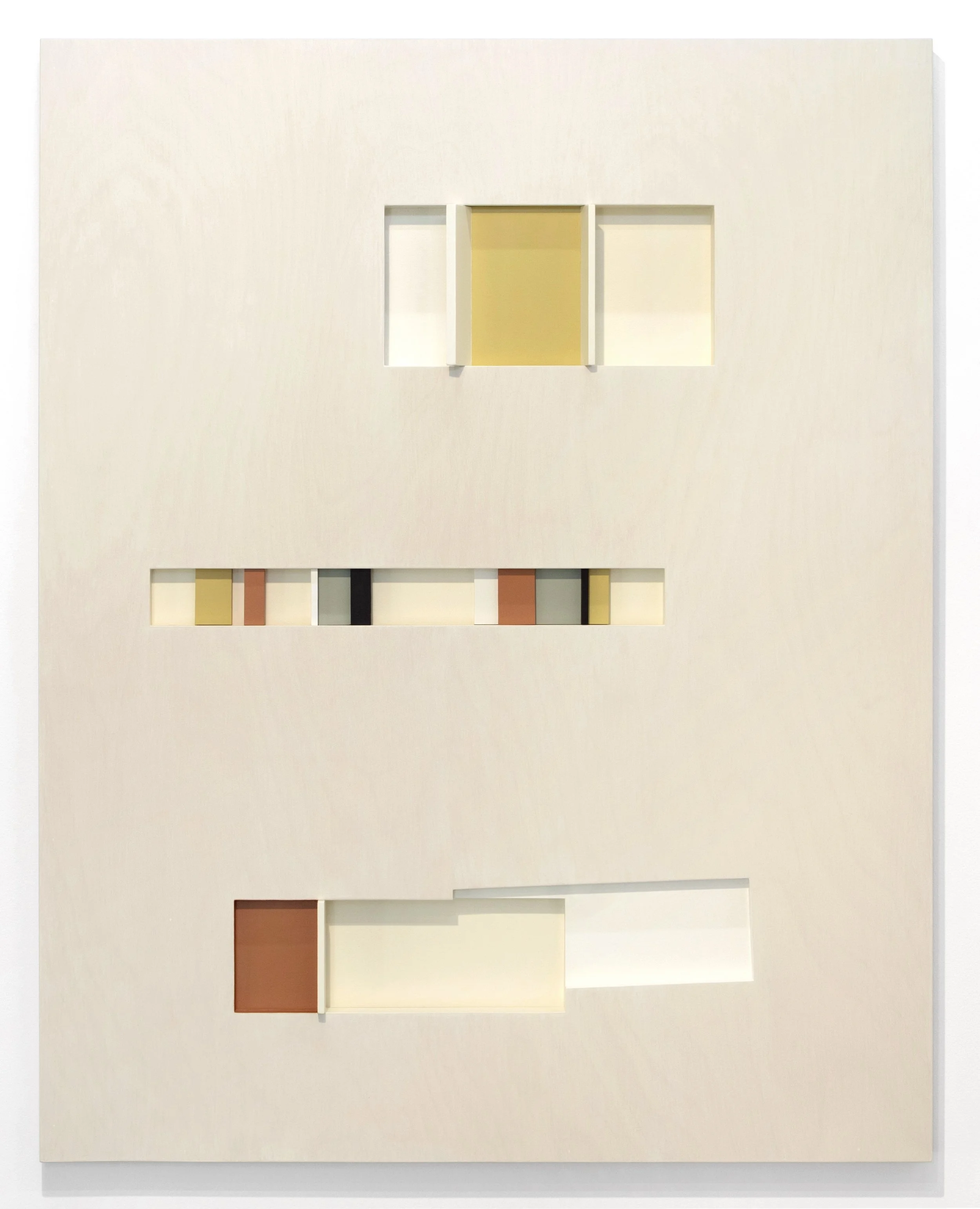 Before Today, acrylic paint & wood stain on ply, 1000mm x 800mm x 50mm