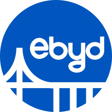 Ebay logo with blue background and white text