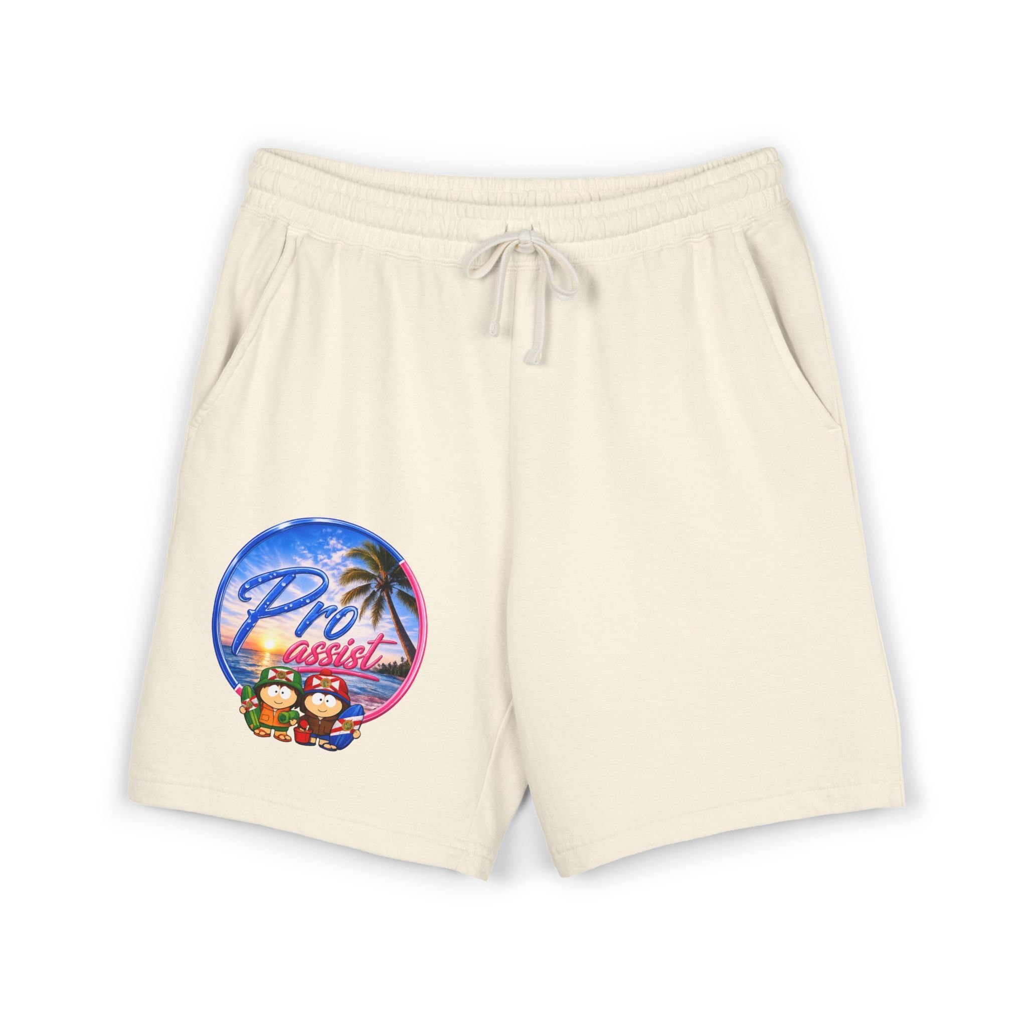 Tropical 'Pro Assist' Graphic Sweat Shorts — Lightweight Fleece Relaxed Fit