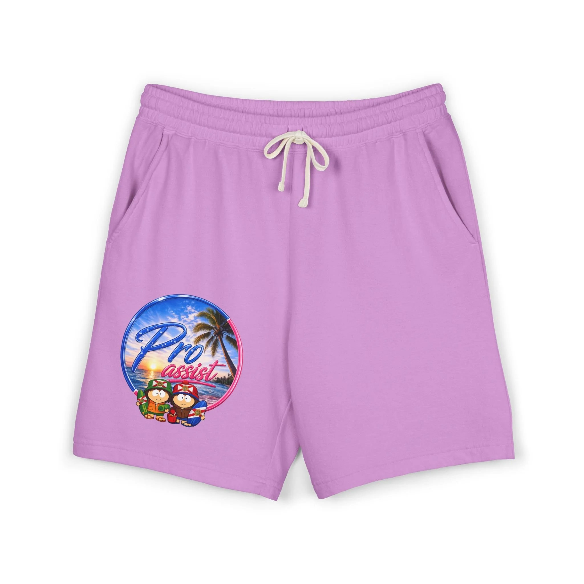 Tropical 'Pro Assist' Graphic Sweat Shorts — Lightweight Fleece Relaxed Fit
