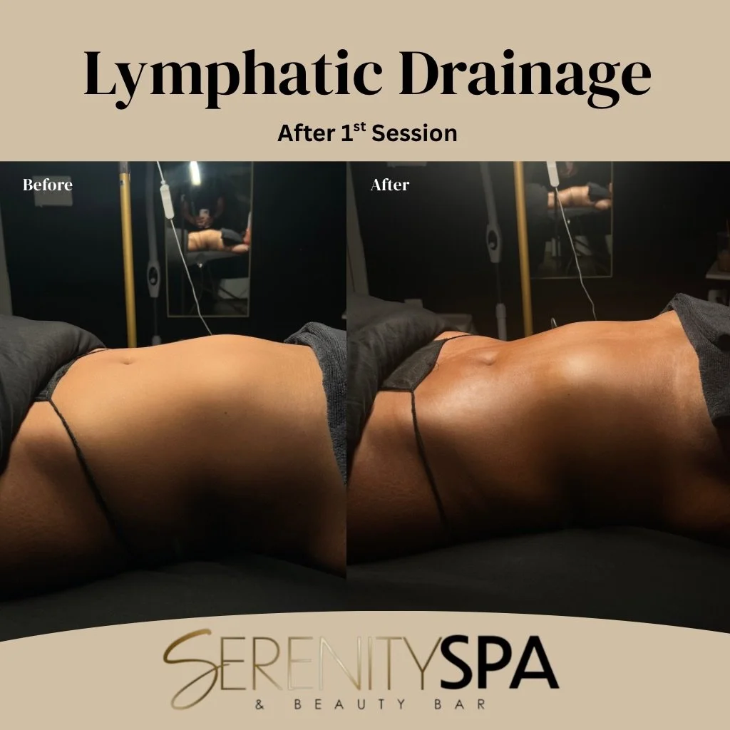 ONE SESSION 👏🏾✨

The difference after just ONE lymphatic drainage session! 😍

Lymphatic drainage can help with fluid retention, puffiness, bloating, and getting your body feeling lighter and less swollen.

And this is exactly why we always tell ou