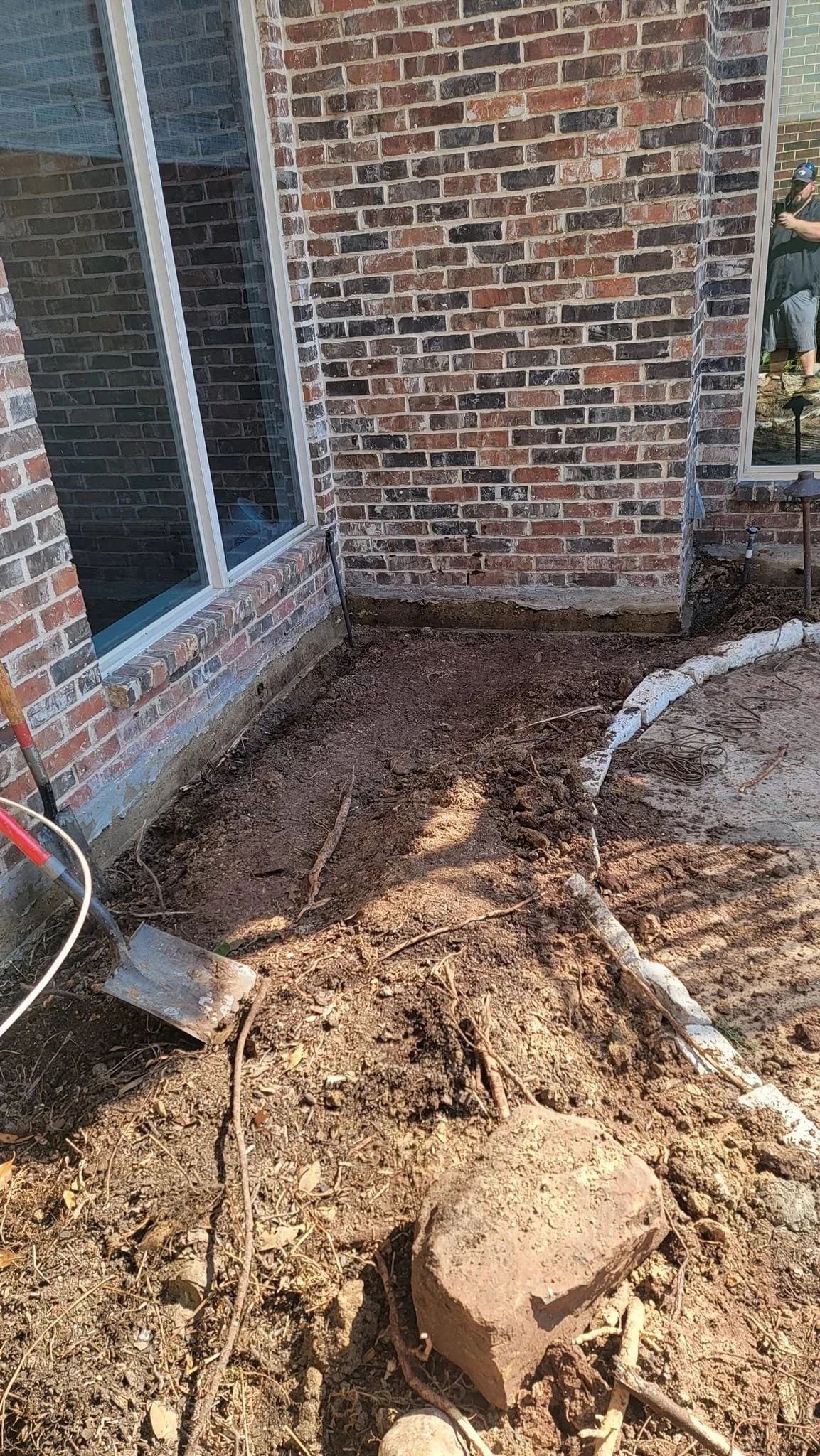 DURING: Drain and landscaping 