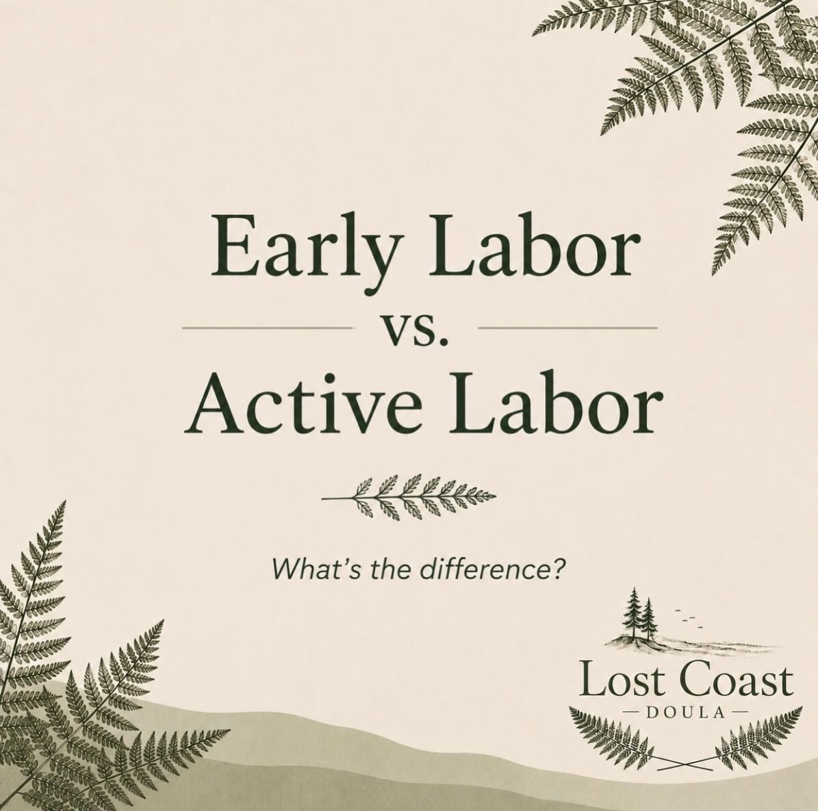 One of the biggest surprises for many families is that labor doesn&rsquo;t start at 10/10 intensity! 

Early labor is often a time to rest, eat, hydrate, and settle into the rhythm of contractions. Active labor is when things usually become more inte