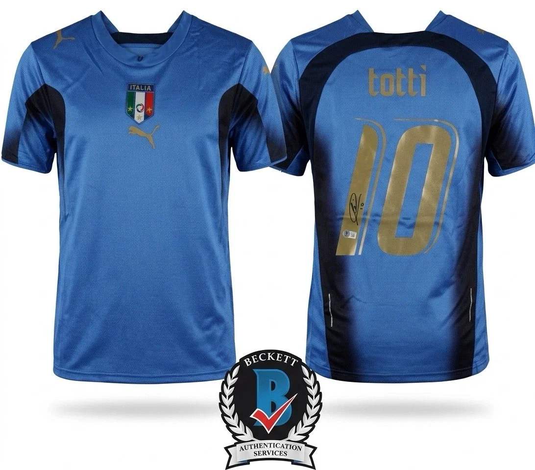 Francesco Totti Italy Signed Jersey Beckett Authentic Puma Jersey Roma