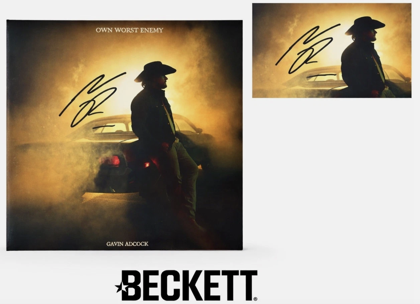 Gavin Adcock Signed Vinyl Own Worst Enemy Autographed BECKETT Authentic Country