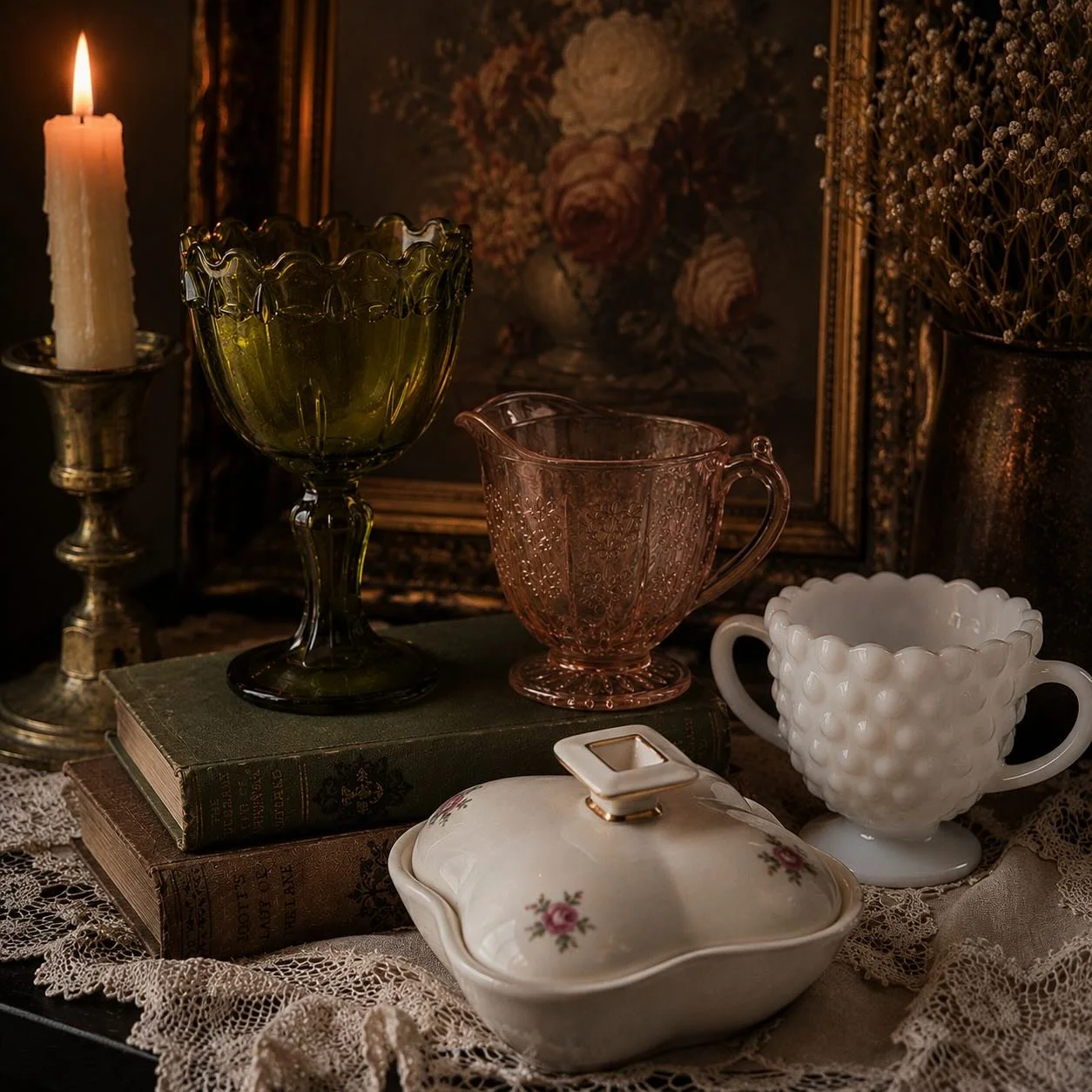 There&rsquo;s something special about finding pieces that once sat in someone&rsquo;s home, held memories, shared coffee, dinners, conversations, and giving them a new life again. 

These are the actual vintage pieces I&rsquo;ve found and hand picked