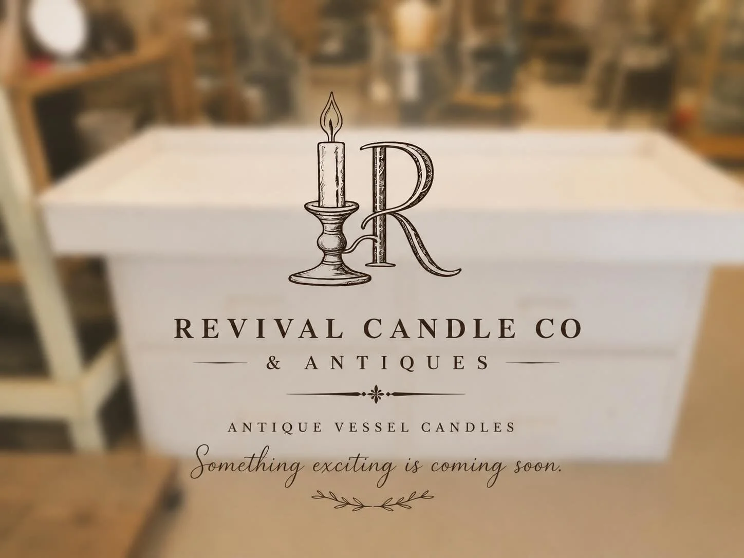 Big things are happening for Revival Candle Co. &amp; Antiques. 🤎

In just a couple of weeks, you&rsquo;ll be able to shop Revival Candle Co. inside one of my favorite antique stores!

I&rsquo;ll be stocking antique vessel candles along with careful