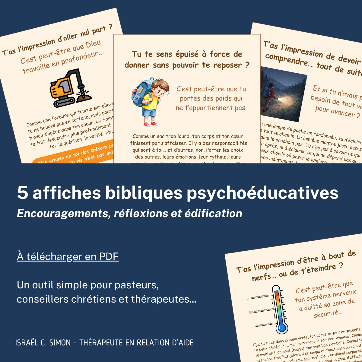 5 Affiches bibliques psychoéducatives