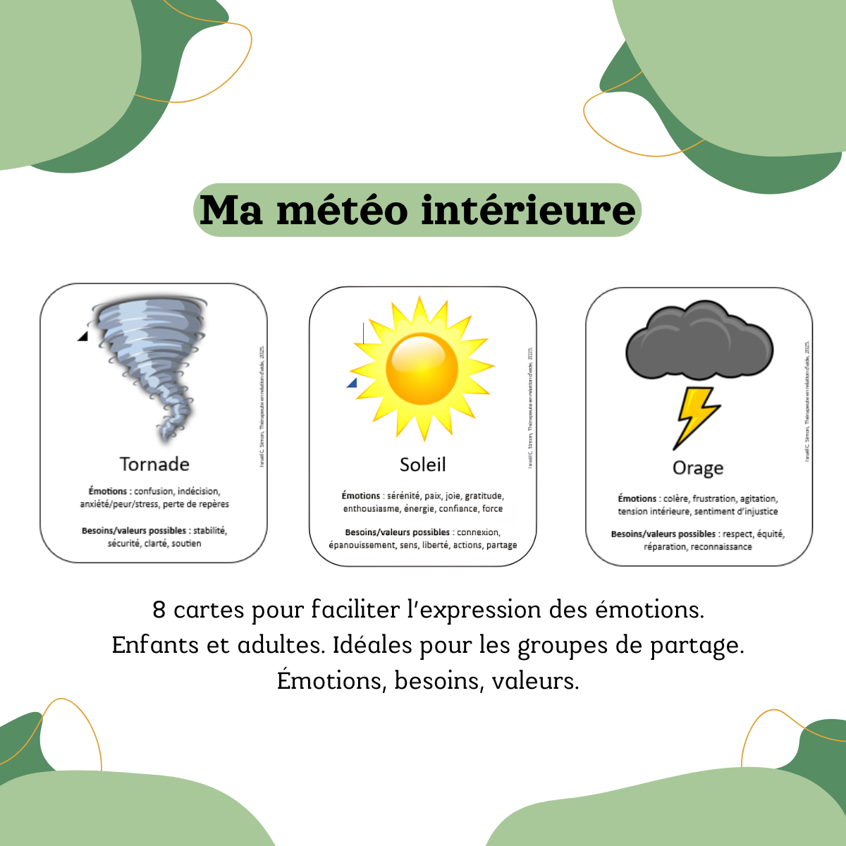 Ma météo intérieure - Cartes psychoéducatives