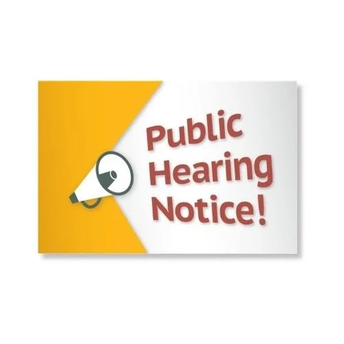 Notice of Public Hearing