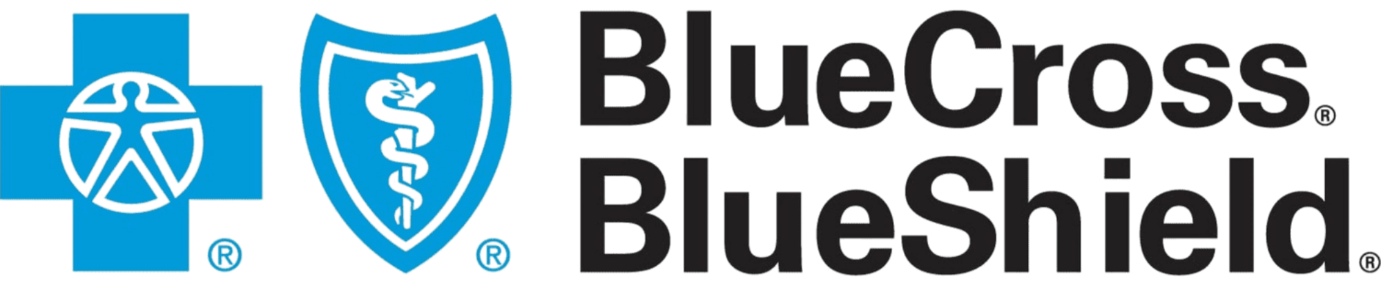 BlueCross BlueShield logo with a blue cross and shield emblem, and the company name in black text.