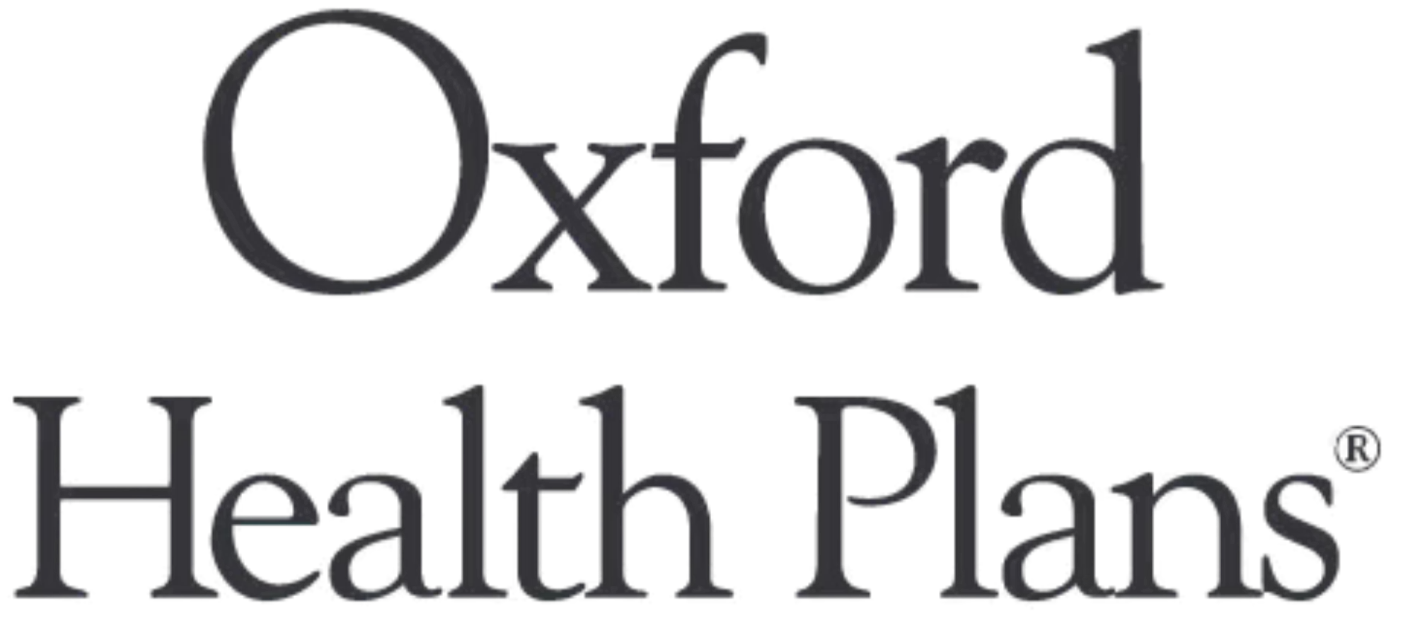 Oxford Health Plans logo in black text on a transparent background