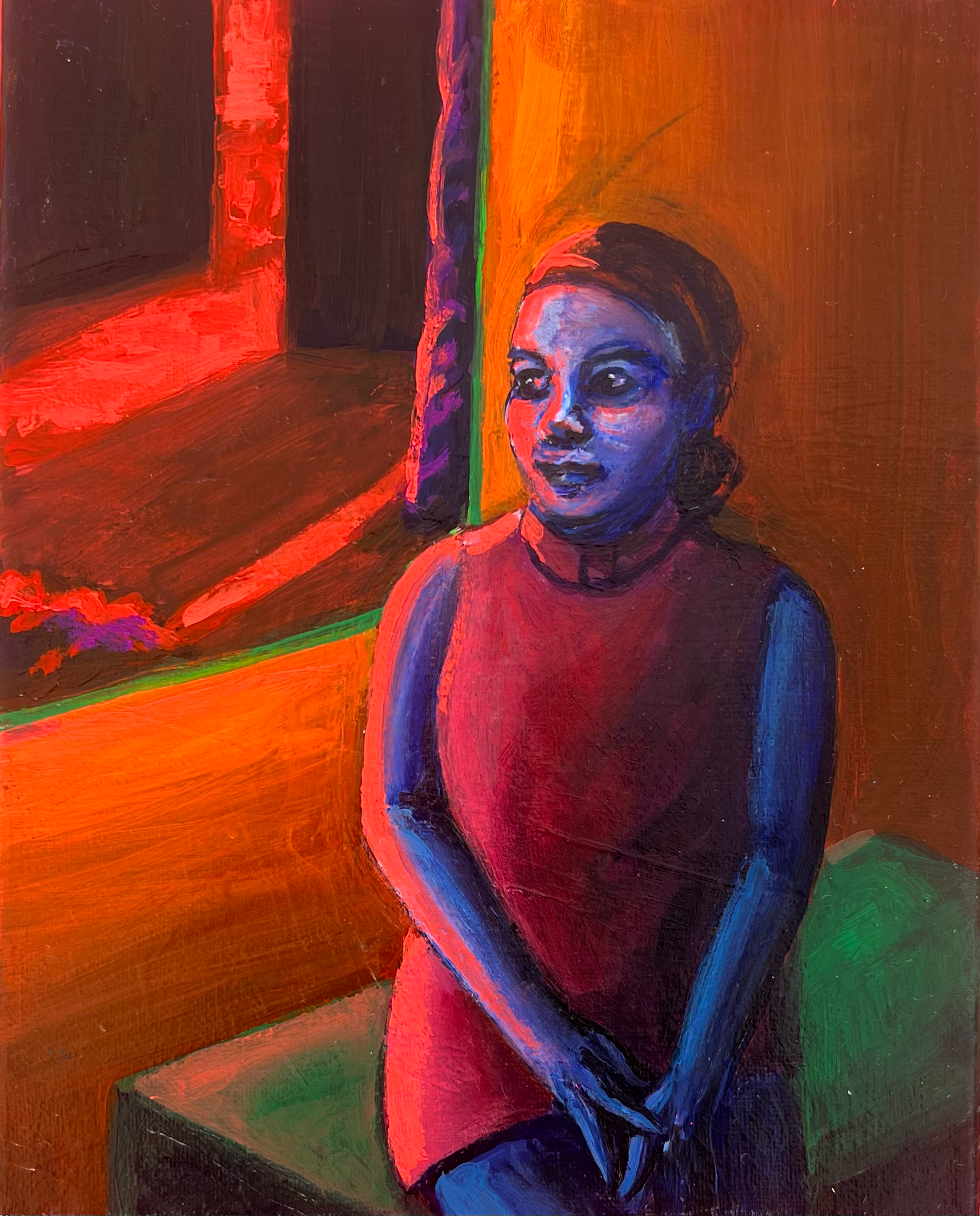 The Princess (Em), acrylic on canvas, 10" x 8," 2026