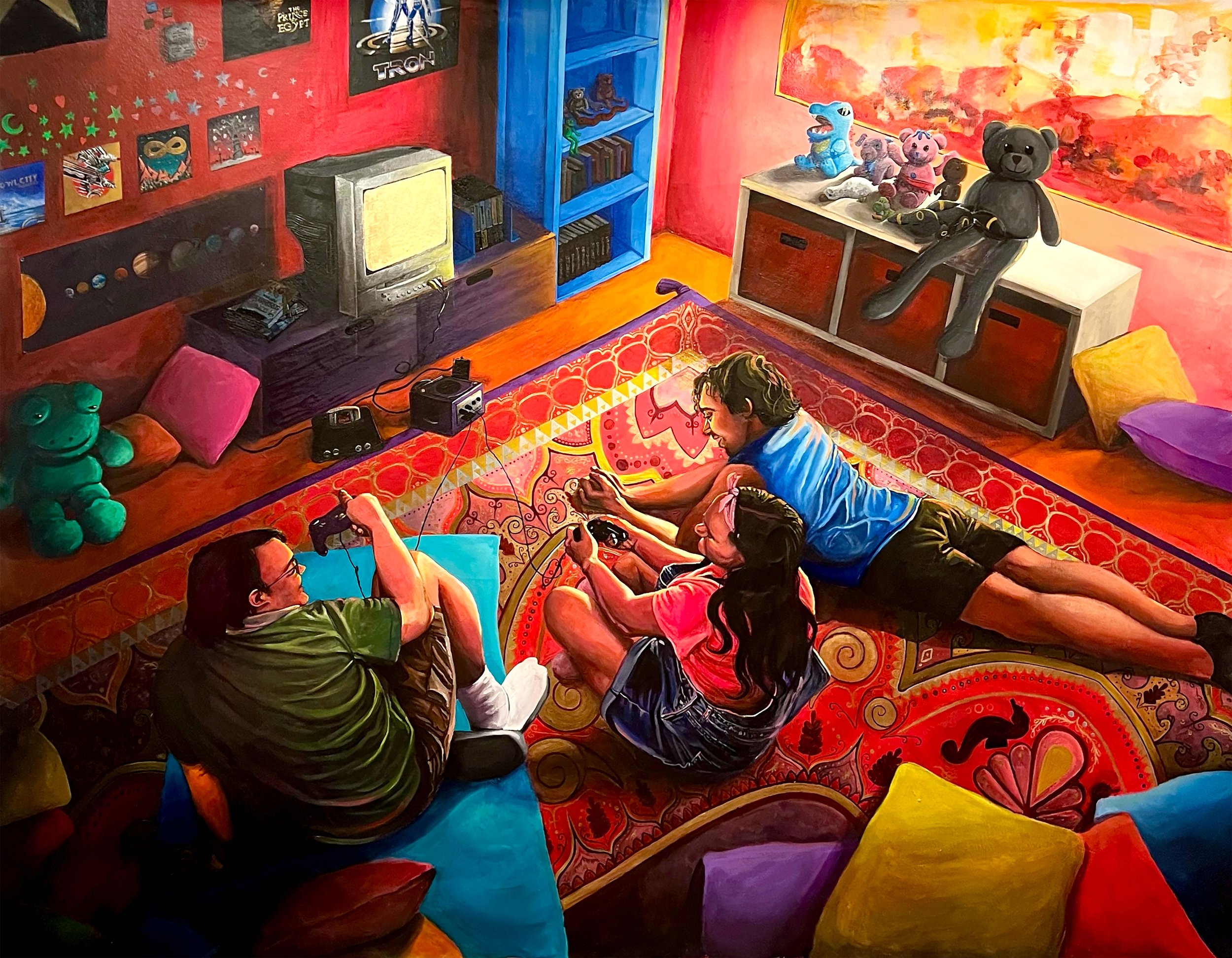 One Day I'll Wake Up in Fairyland, acrylic on canvas, 102" x 78"