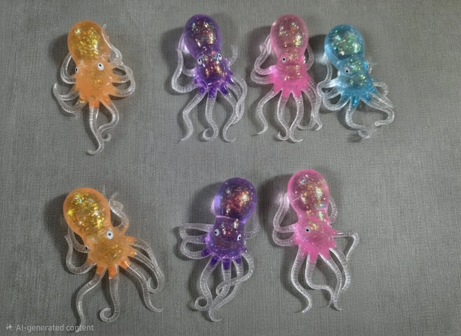 Glitter Octopus Squeezy Toy