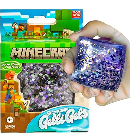 Minecraft SLIMYGLOOP® Gelli Gels Enderman – Slow-Flow Glitter Sugar Squish Sensory Toy