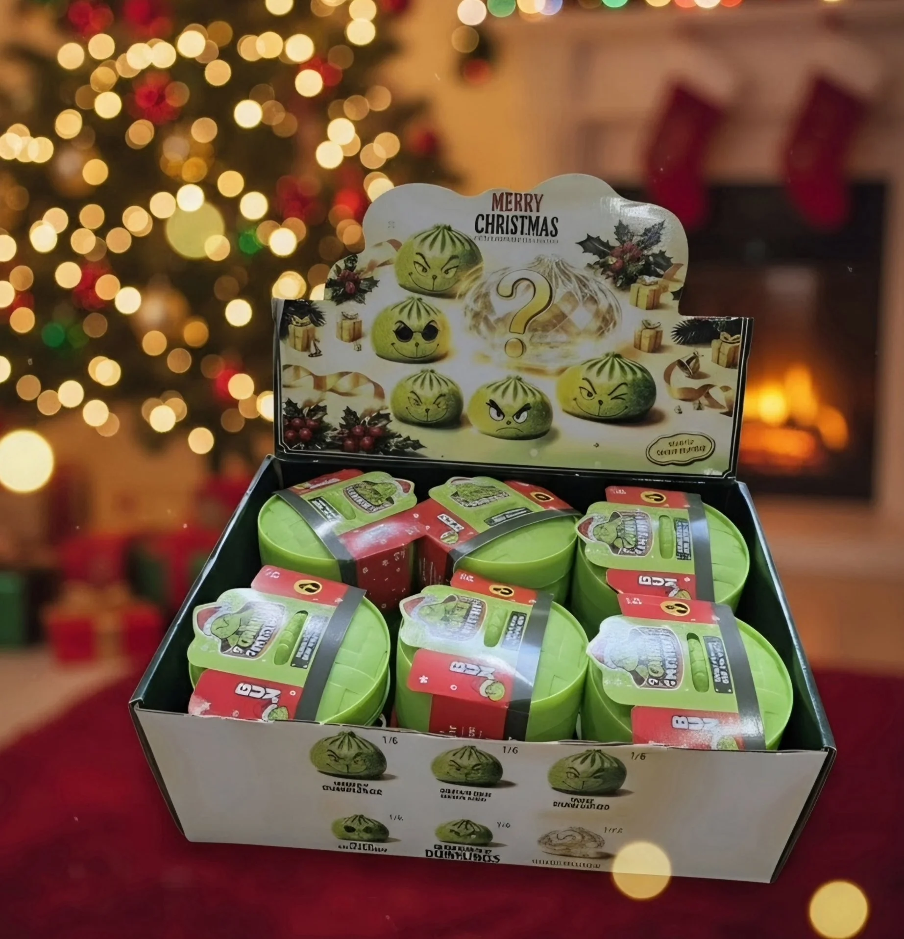 Grinch Glitter Mystery Dumpling Squishy