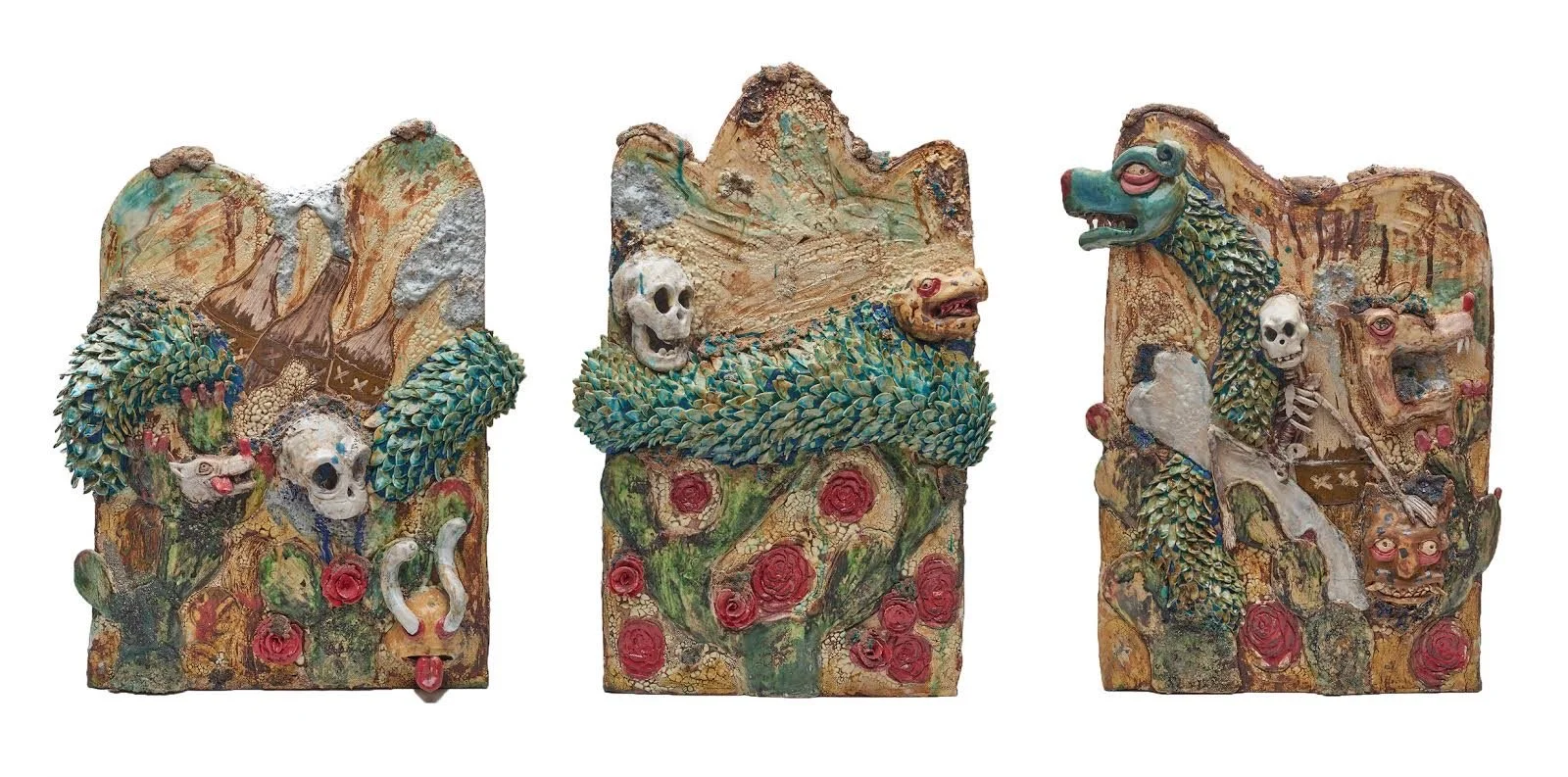 Triptico de Machismo. ceramic. 2019. Photo credit Max