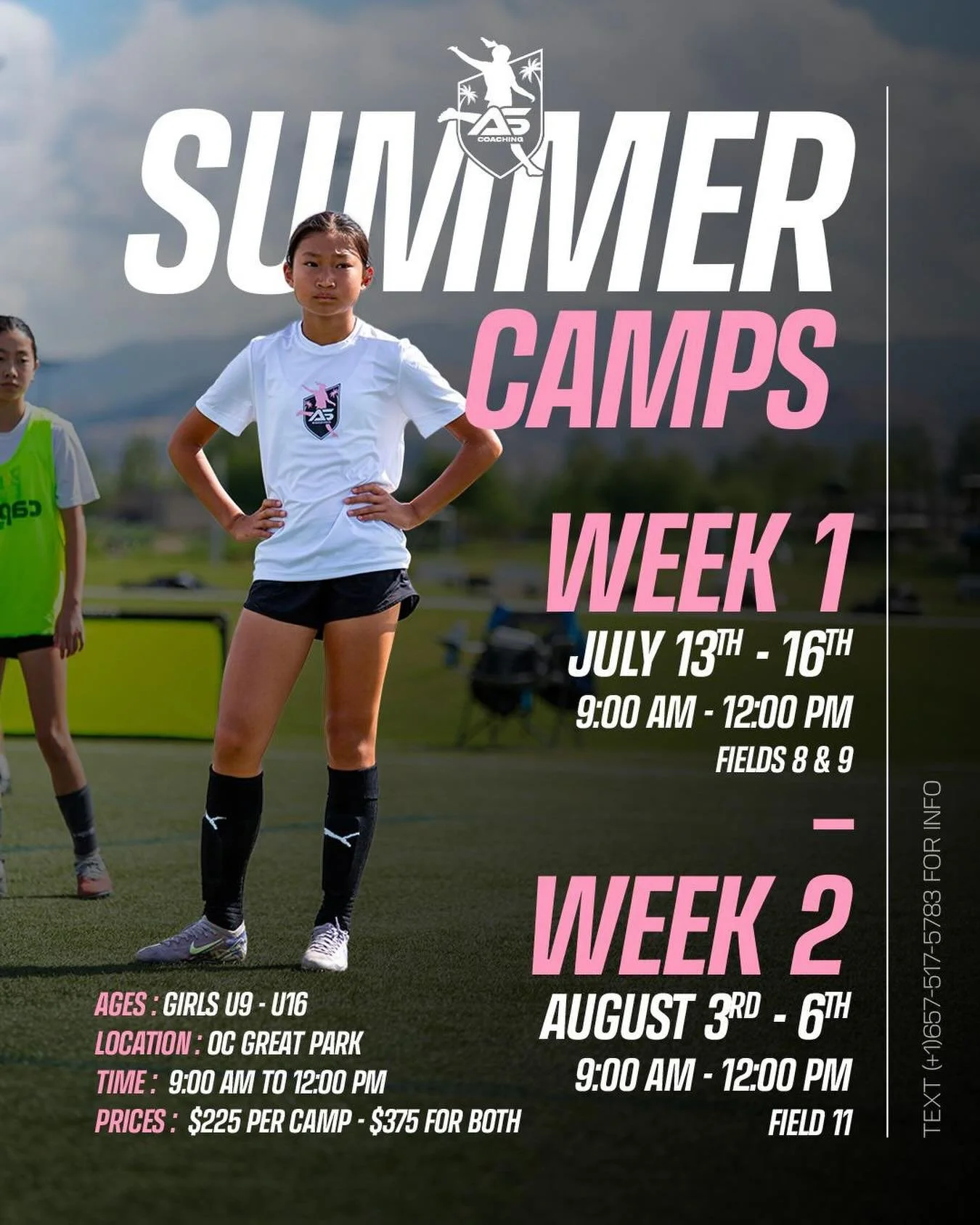 Our Summer Camps are here! 🤩☀️

Join us for two great weeks of training, competition, and fun this summer! ⚽

Save by registering for both camps!

Limited spots available - Register today through the link in our bio. 🔗