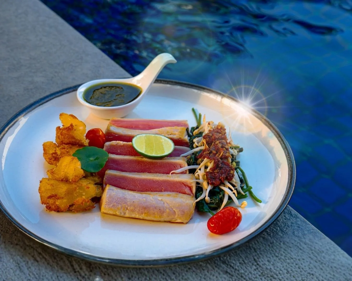 Pan Seared Tuna with Sambal Hijau