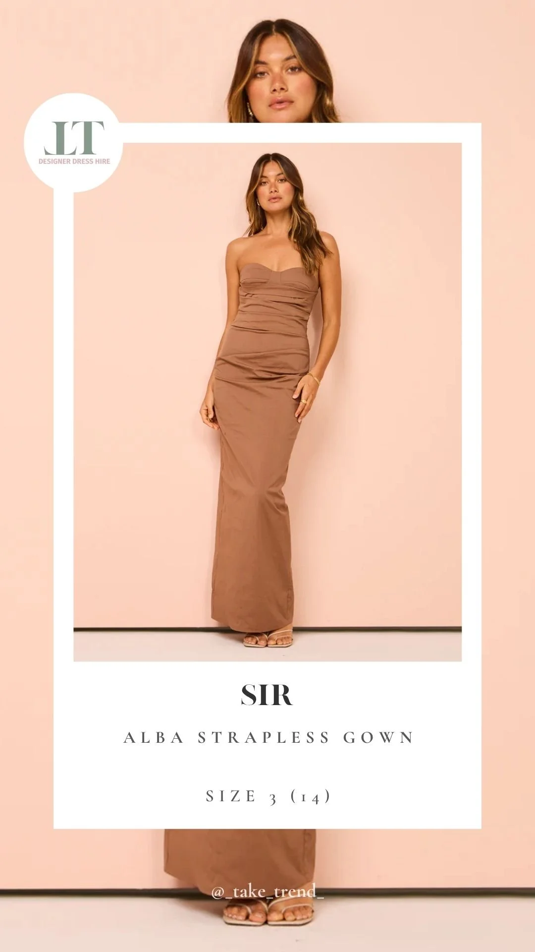SIR — Alba Strapless Gown