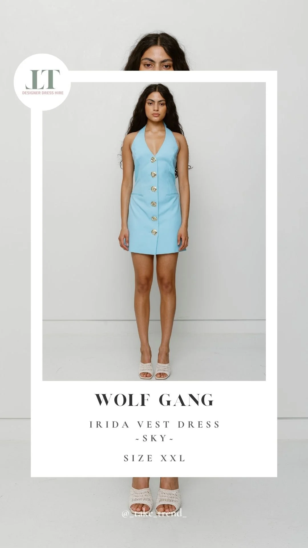 WOLF GANG — Irida Vest Dress — Sky