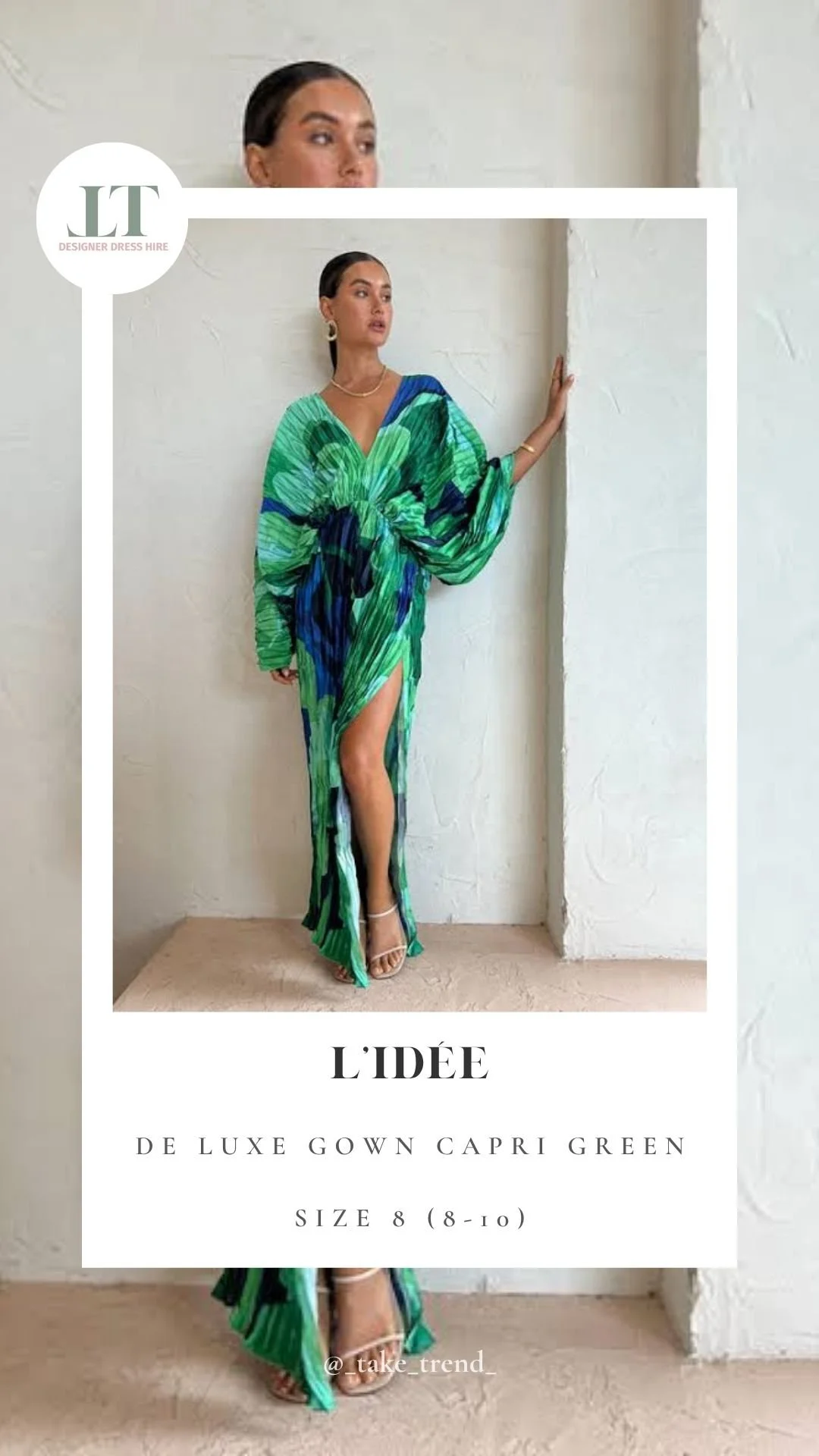 L'IDEE — De Luxe Gown — Capri Green
