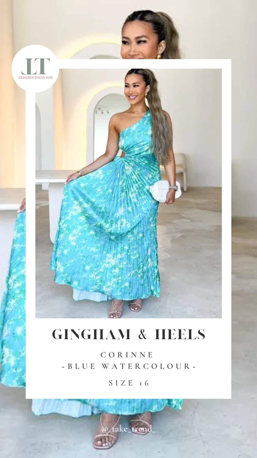 GINGHAM & HEELS — Corinne — Blue Watercolour