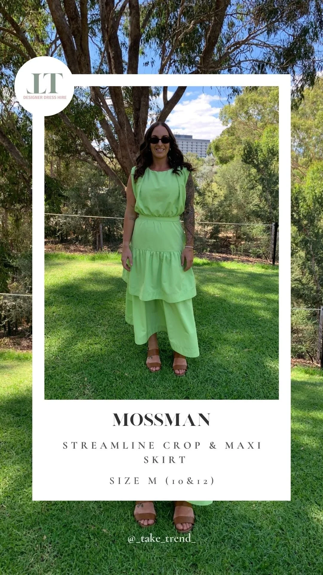 MOSSMAN — Streamline Crop & Maxi Skirt