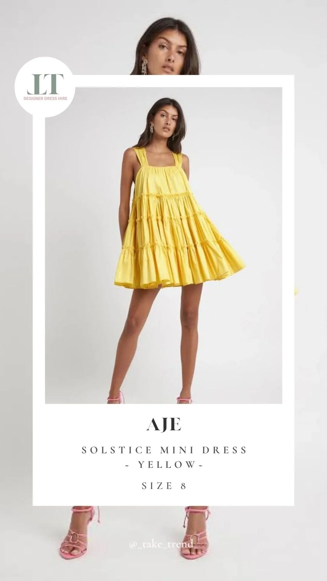 AJE — Solstice Mini Dress — Yellow