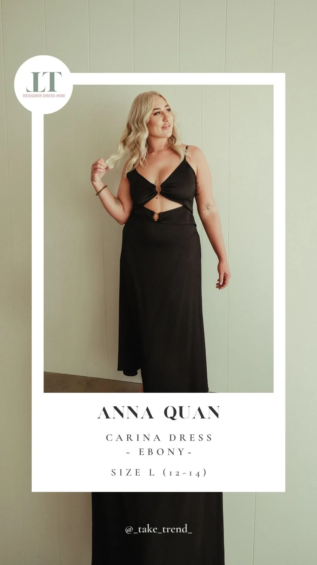 ANNA QUAN — Carina Dress — Ebony