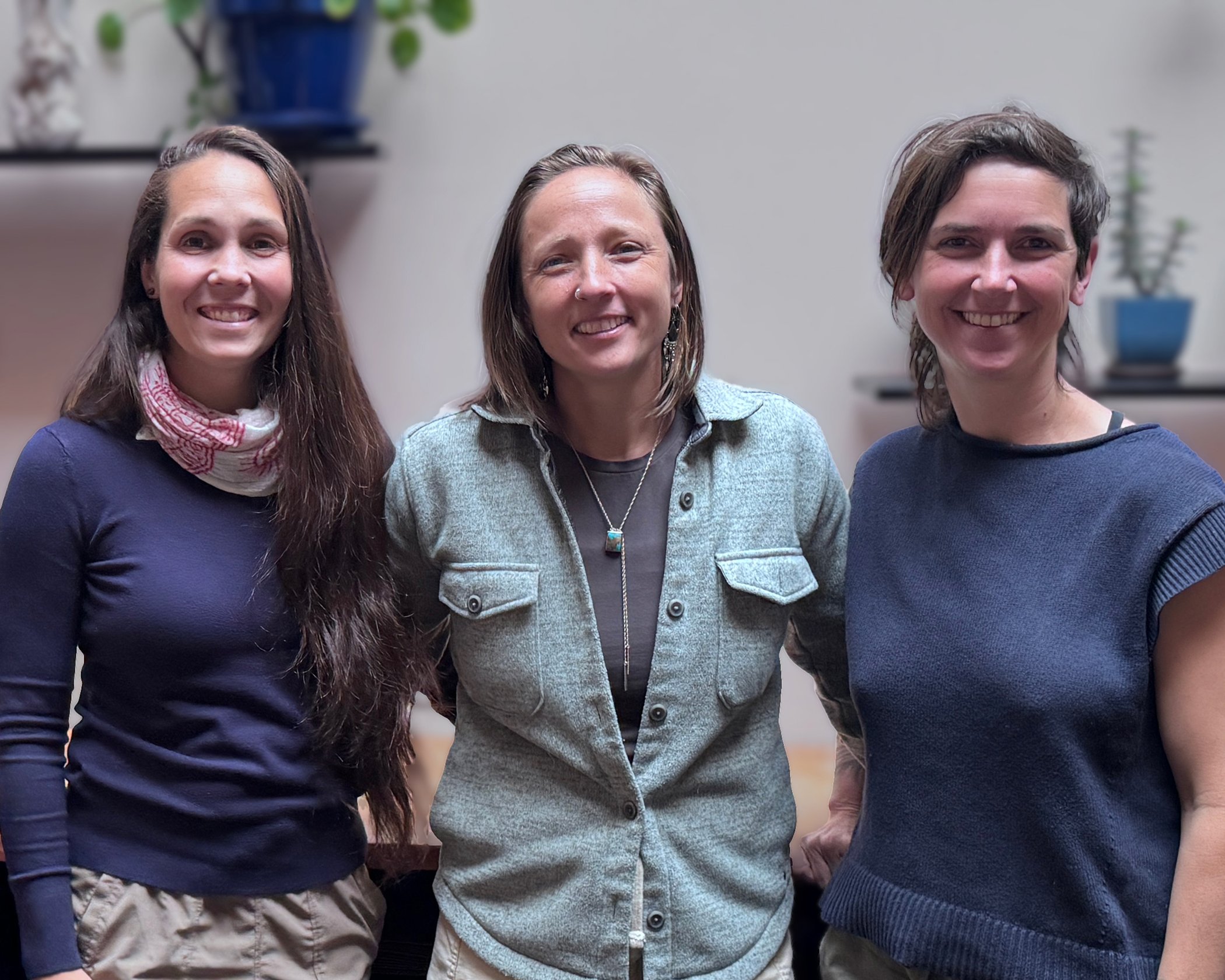 Co-owners and Founding Partners of Nourishing Life Collective: Dr. Valentina Benitez (left), Dr. Hayley Jensen (middle), Dr. Tara Radsliff (right)