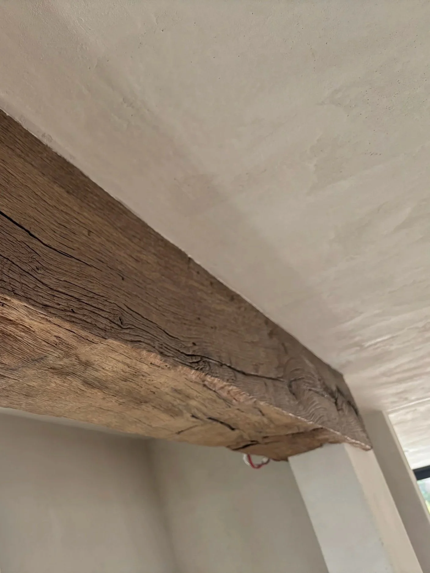 ceiling with wooden beams