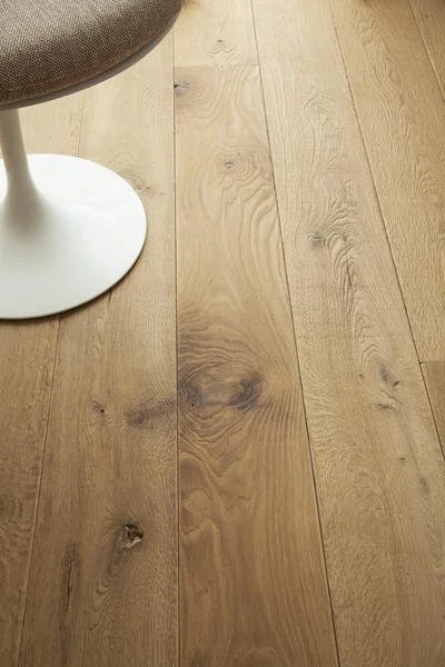 Aged oak floorboards adding texture to interior spaces