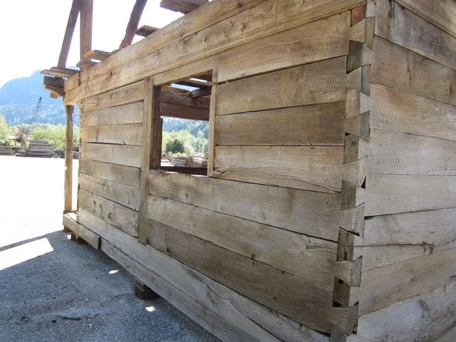 old wooden oak barn, used for reclaimed oak beams and rafters